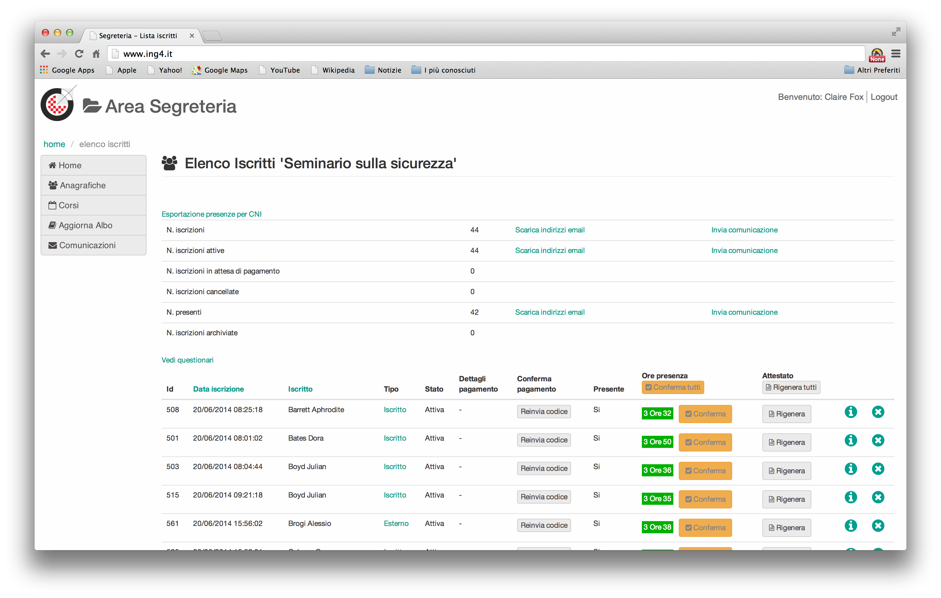 ING4 - Gestione Formazione Online